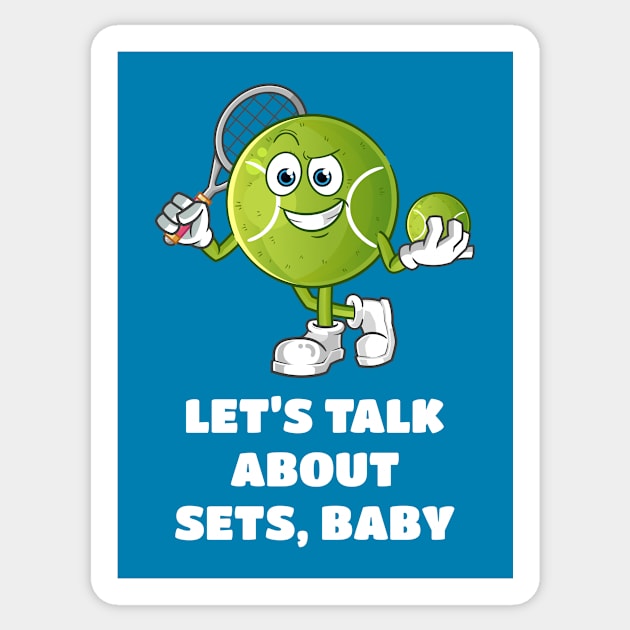 Funny Tennis Ball Sticker by sqwear